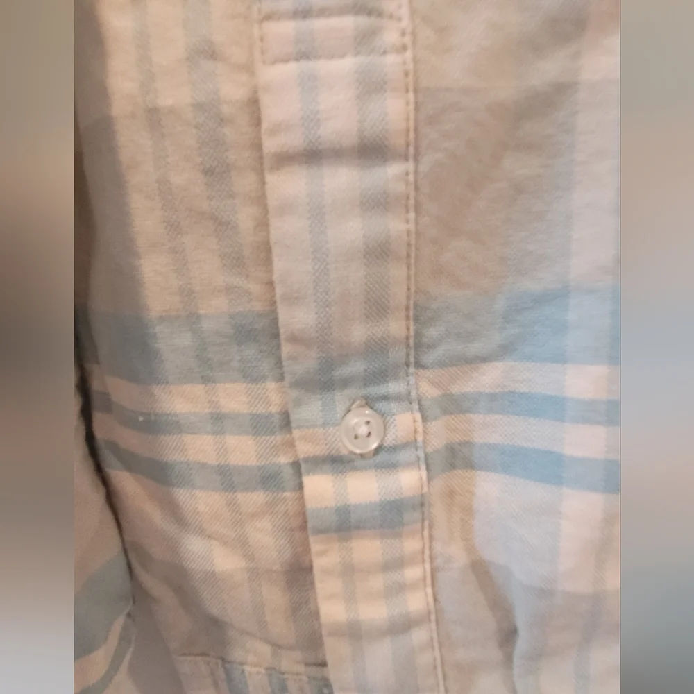 J. Crew Blue and Gray Casual Button Down Shirt